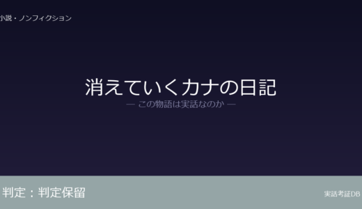 消えていくカナの日記は実話？実話か創作か｜証拠から徹底検証