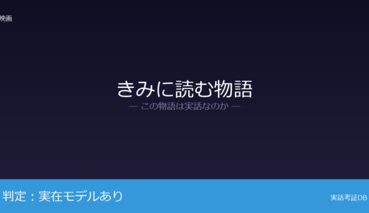 きみに読む物語は実話？著者の妻の祖父母が元ネタ｜詳細な現況は非公表